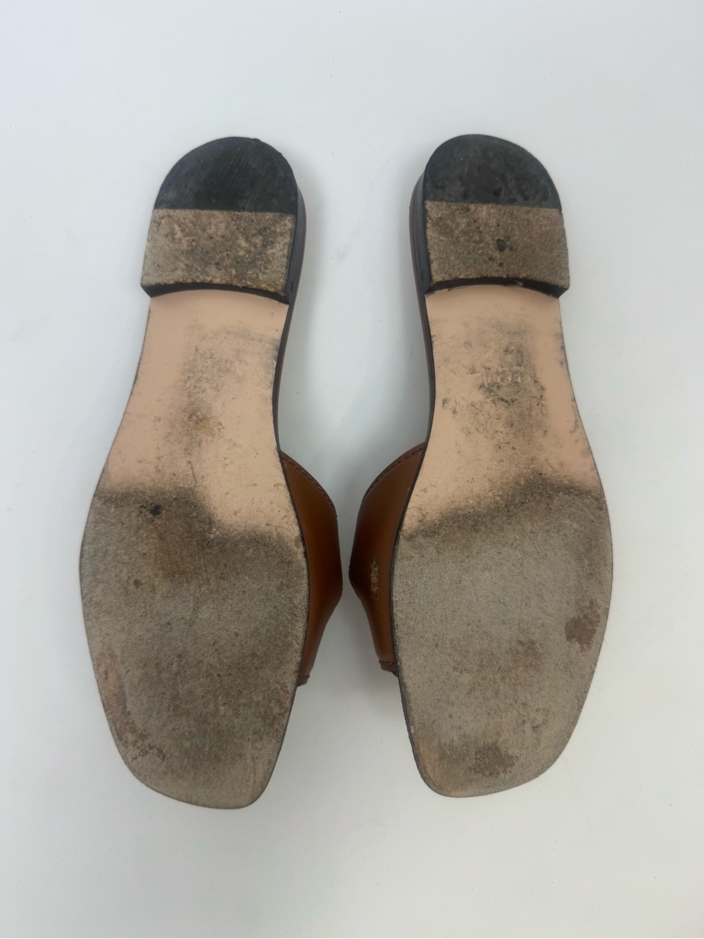 Gucci Tan Brown Leather GG Cutout Slide Mules - Picture 5 of 9